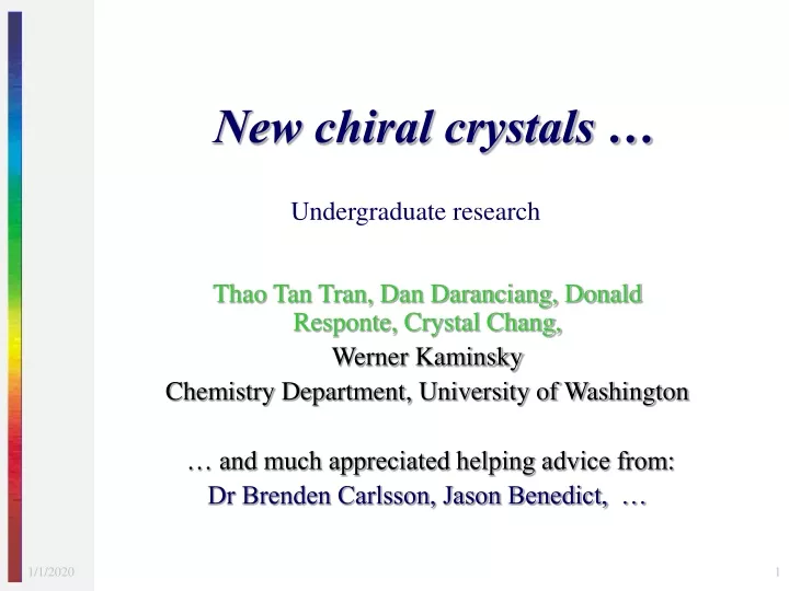 new chiral crystals
