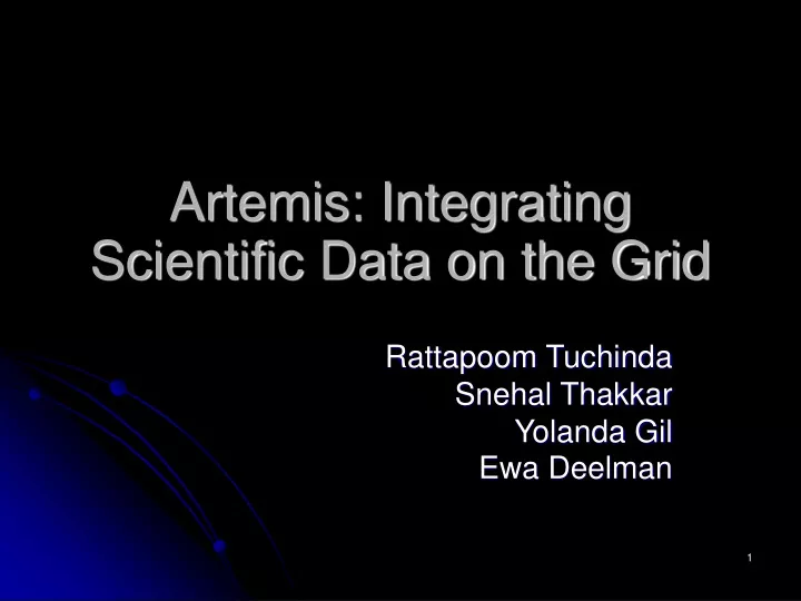 artemis integrating scientific data on the grid