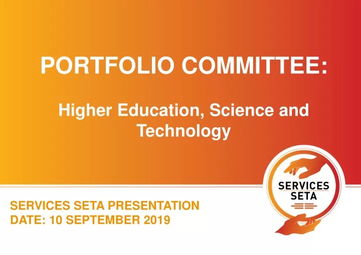 portfolio committee higher education science