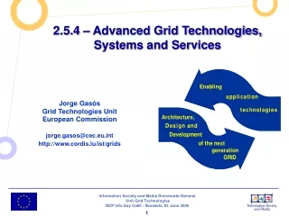 2.5.4 – Advanced Grid Technologies, Systems and Services