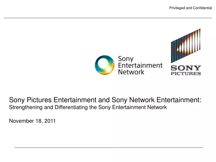 sony pictures entertainment and sony network