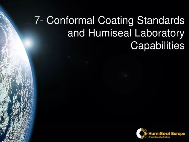 7 conformal coating standards and humiseal laboratory capabilities