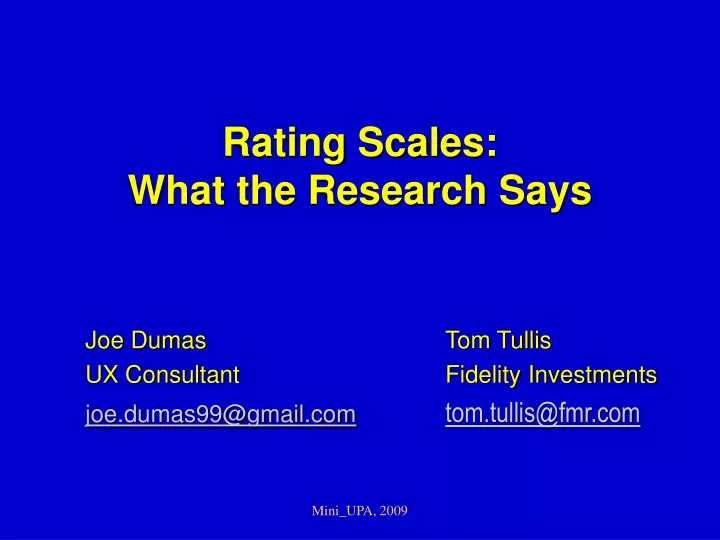 rating scales what the research says