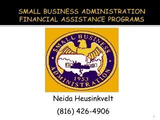 SMALL BUSINESS ADMINISTRATION FINANCIAL ASSISTANCE PROGRAMS