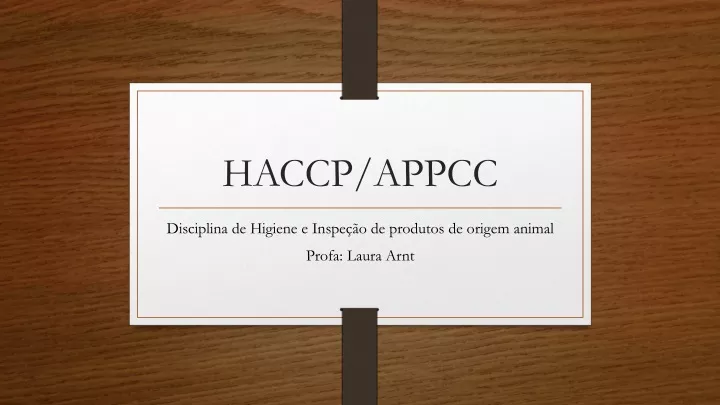 haccp appcc