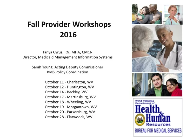 fall provider workshops 2016