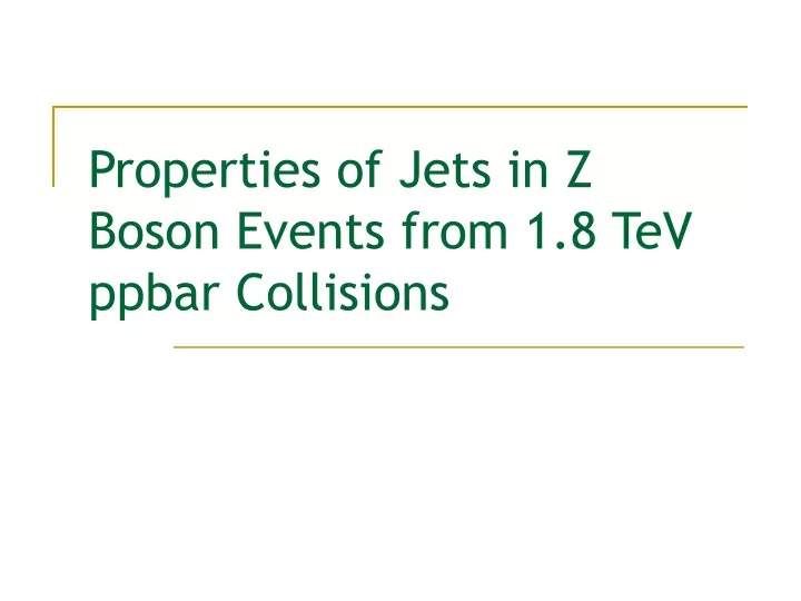 properties of jets in z boson events from 1 8 tev ppbar collisions