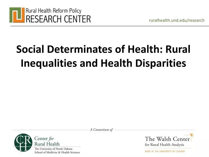 social determinates of health rural inequalities and health disparities