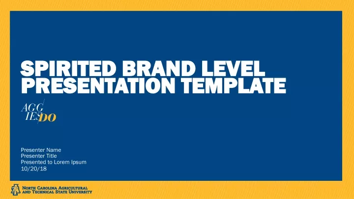 spirited brand level presentation template