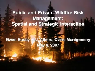 Public and Private Wildfire Risk Management: Spatial and Strategic Interaction