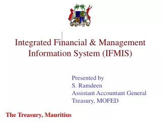 Integrated Financial &amp; Management Information System (IFMIS)