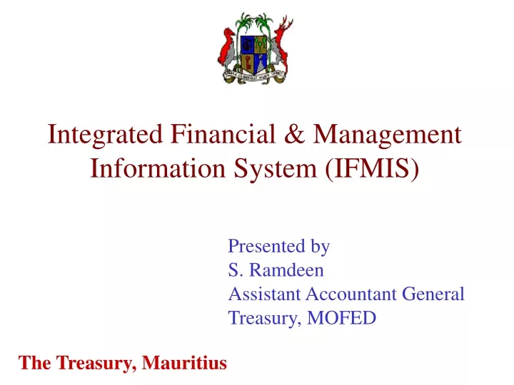 integrated financial management information system ifmis