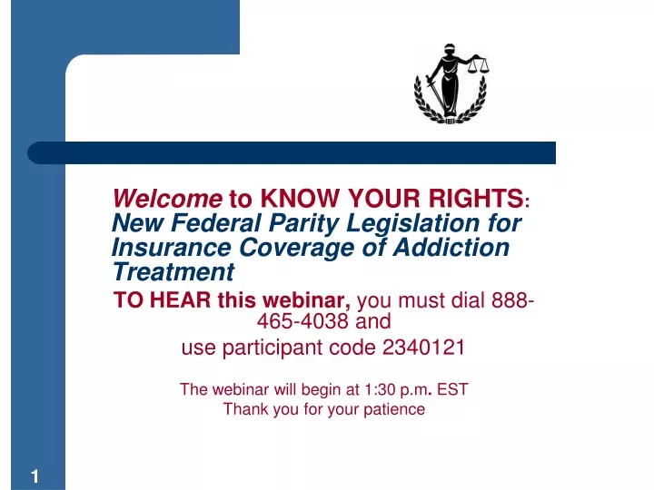 welcome to know your rights new federal parity