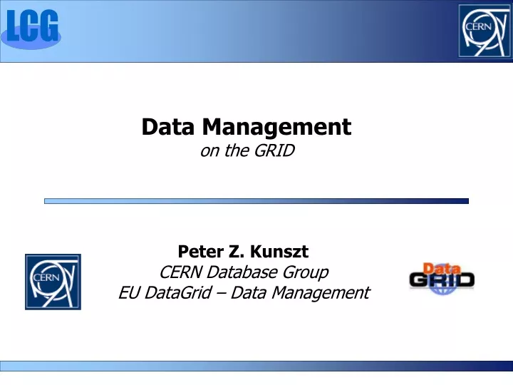 data management on the grid