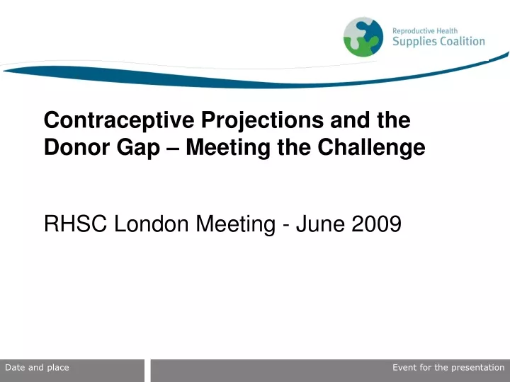 contraceptive projections and the donor gap meeting the challenge