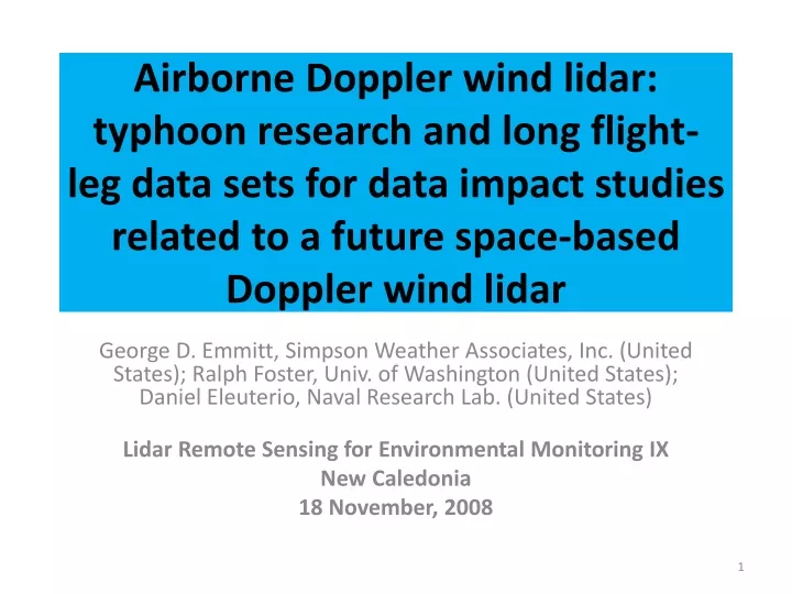 airborne doppler wind lidar typhoon research