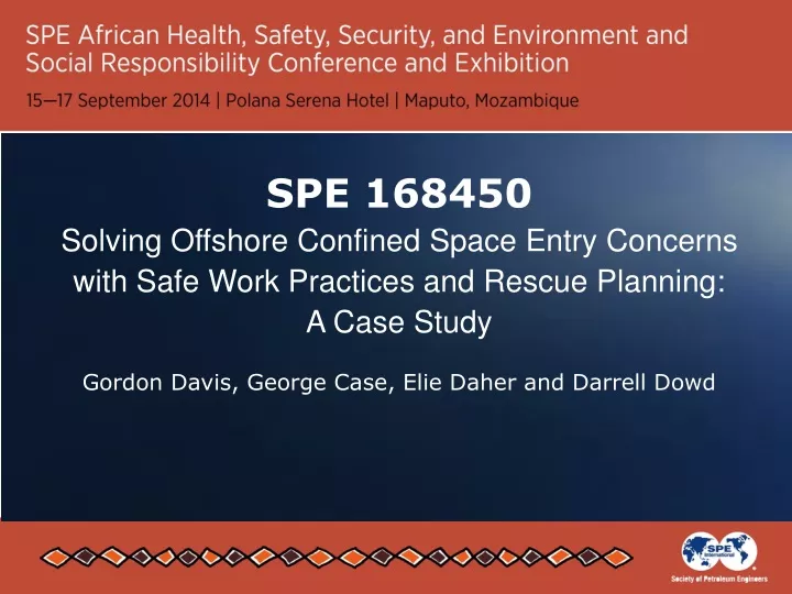 spe 168450 solving offshore confined space entry