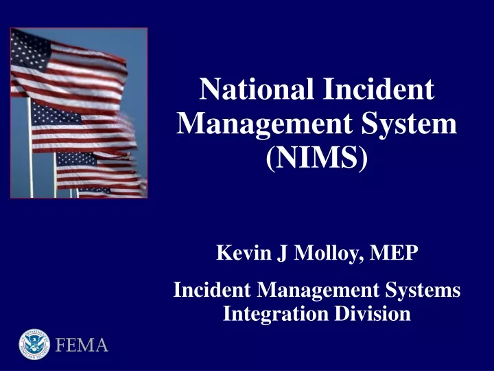 national incident management system nims kevin