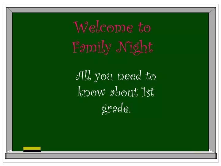 welcome to family night