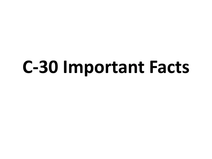 c 30 important facts