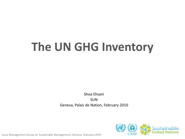 the un ghg inventory