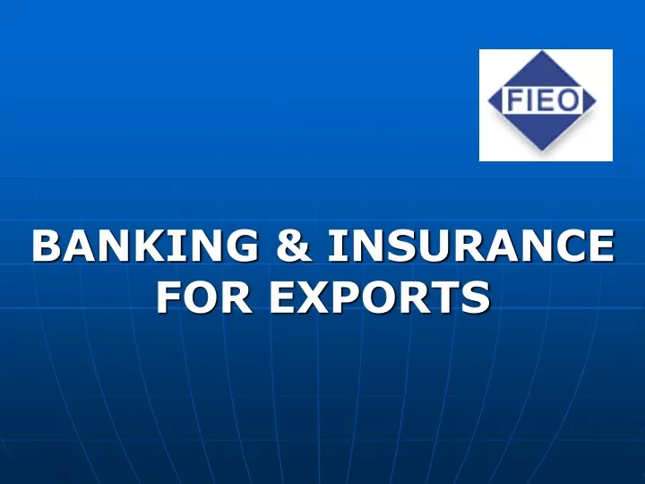 banking insurance for exports
