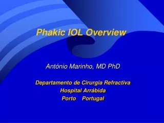 Phakic IOL Overview