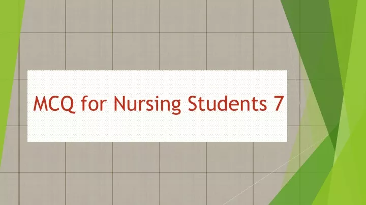 mcq for nursing students 7