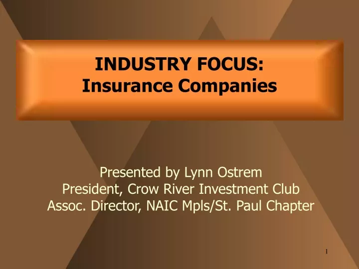 industry focus insurance companies