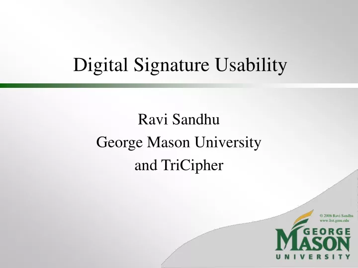 digital signature usability