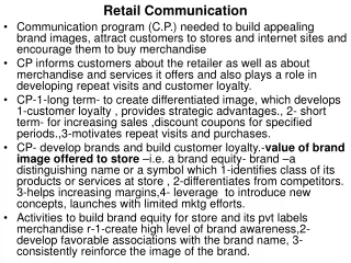 Retail Communication