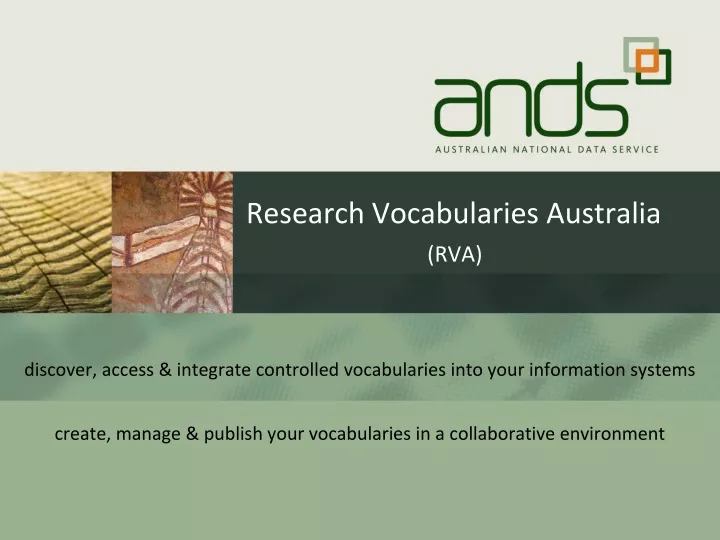 research vocabularies australia rva