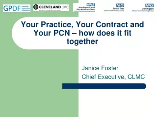 Your Practice, Your Contract and Your PCN – how does it fit  together
