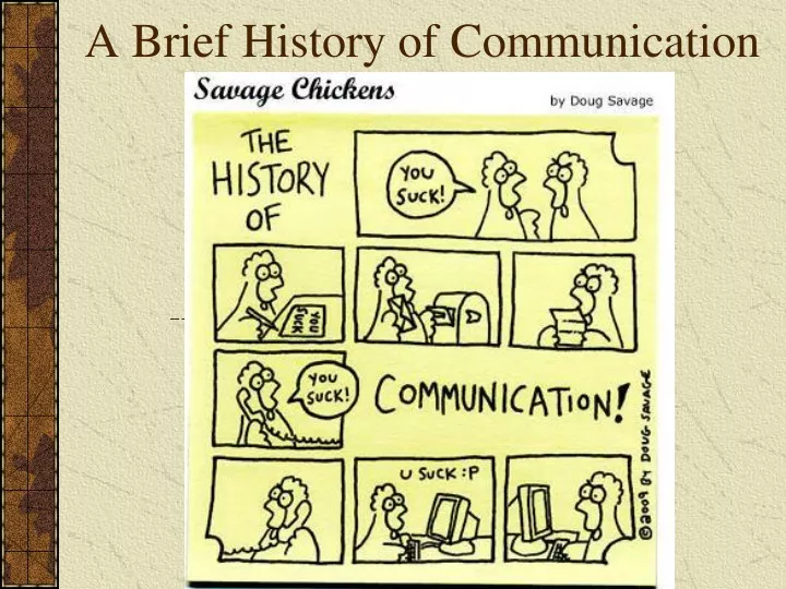 a brief history of communication