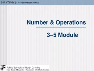 Number &amp; Operations