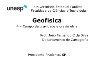 Universidade Estadual Paulista Faculdade de Ciências e Tecnologia
