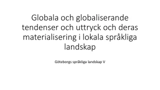 Göteborgs språkliga landskap V
