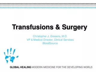 Transfusions &amp; Surgery