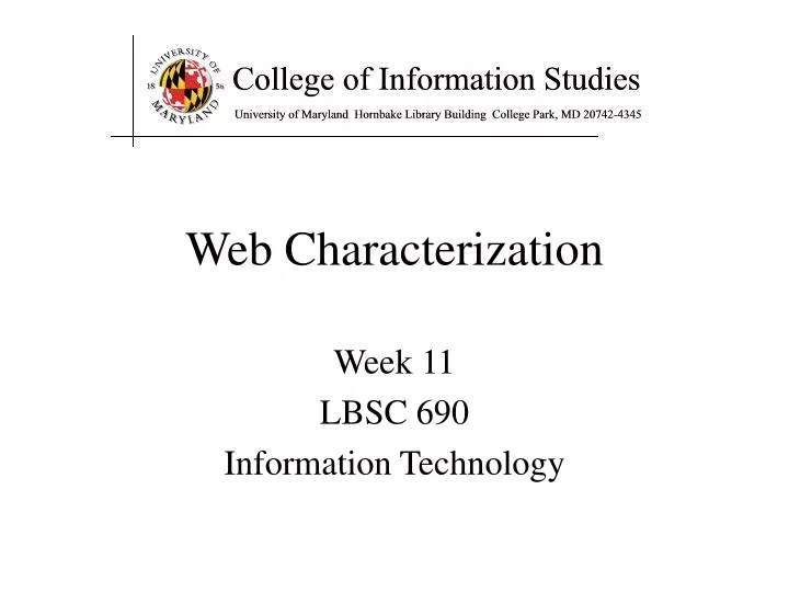 web characterization