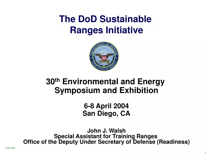 the dod sustainable ranges initiative