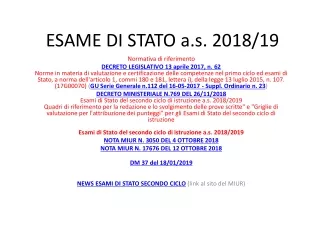 ESAME DI STATO  a.s.  2018/19