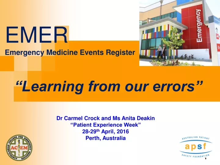 emer emergency medicine events register learning from our errors