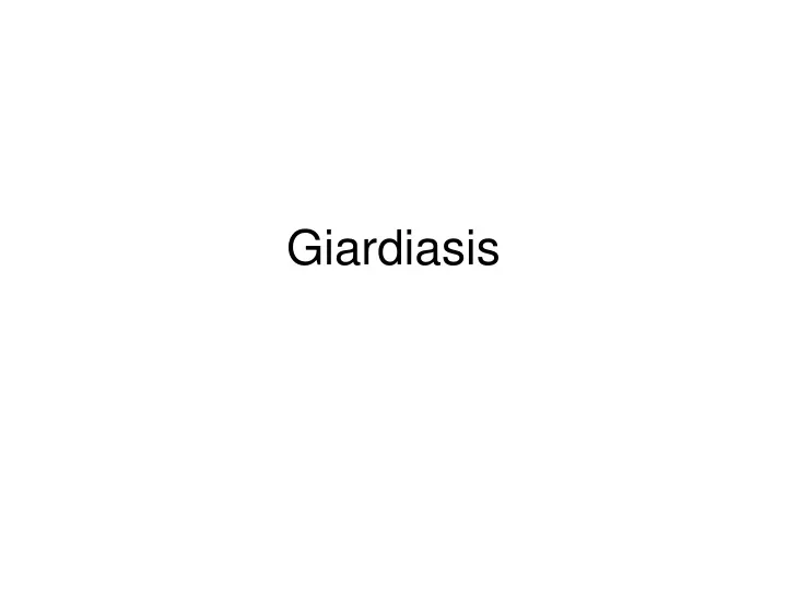 giardiasis