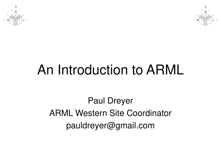 an introduction to arml