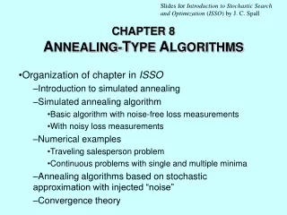 CHAPTER 8 A NNEALING- T YPE  A LGORITHMS