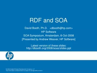 RDF and SOA