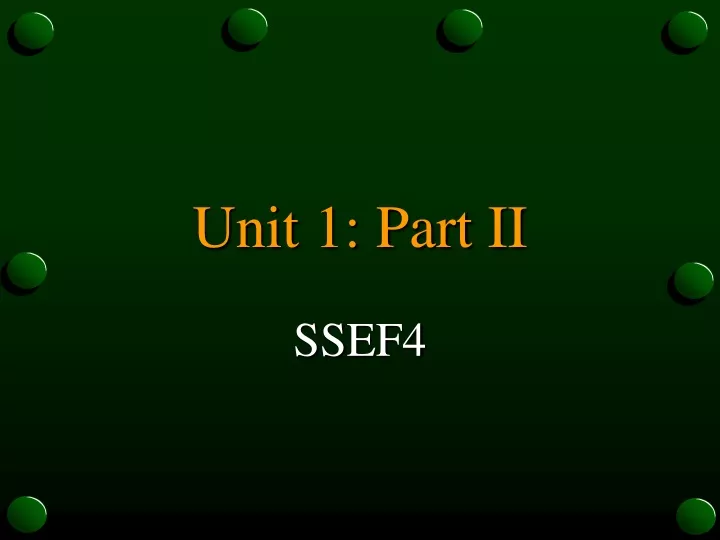 unit 1 part ii