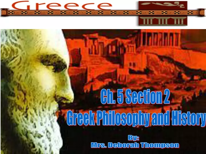 ch 5 section 2 greek philosophy and history