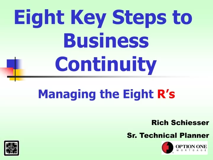 eight key steps to business continuity managing