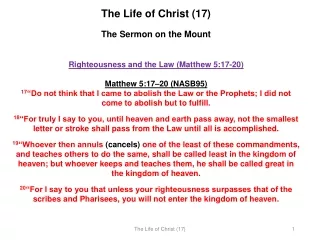The Life of Christ (17)